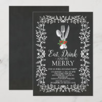Mangez, buvez et soyez Joyeux Noël Invitation