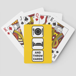 Mangez, dormez et jetez des cartes à jouer jaune