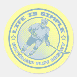 Mangez, dormez, jouez à des Stickers de hockey