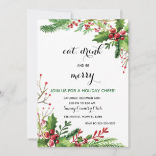 Mangez la boisson et soyez invitation de Joyeux