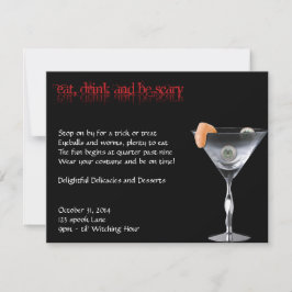 Mangez la boisson et soyez invitation effrayante