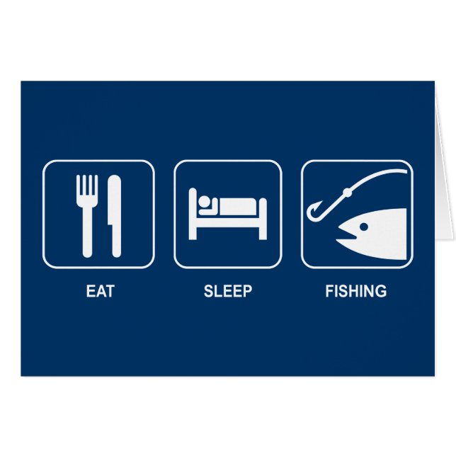 Mangez la carte de pêche de sommeil (Devant horizontal)
