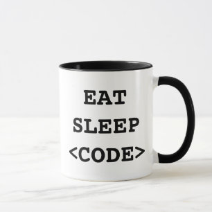 Mangez la tasse de café de code de sommeil pour