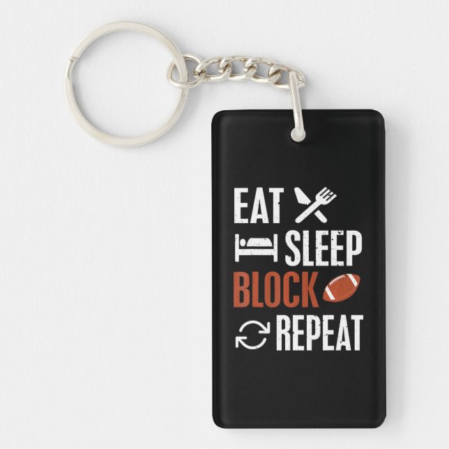 Mangez le bloc de sommeil Répéter le football cont (Devant)