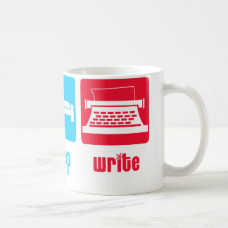 Mangez le sommeil écrivent la tasse