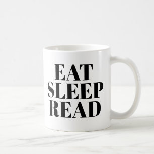 Mangez le sommeil Lire la tasse   Joli livre Lover