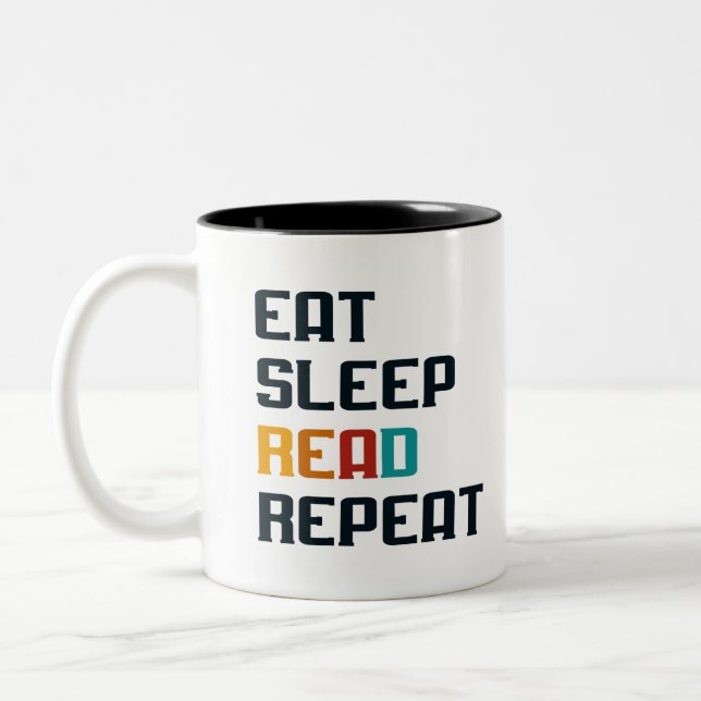 Mangez le sommeil lire répéter tasse de café pour  (Gauche)