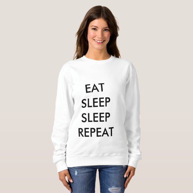 mangez le sweatshirt de la femme de répétition de (Devant entier)