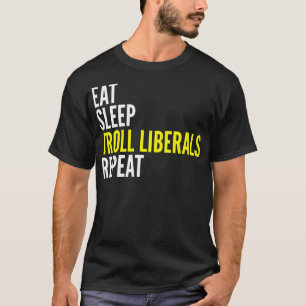 Mangez le T-shirt de répétition de libéraux de