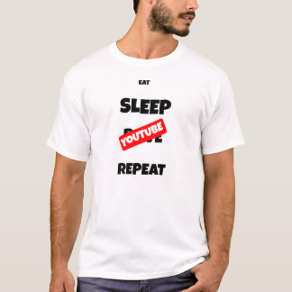 Mangez le T-SHIRT de répétition de Youtube de