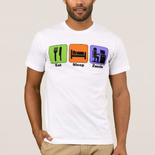 Mangez le T-shirt de Zazzle de sommeil