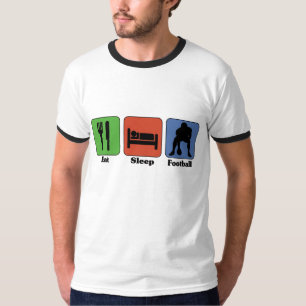 Mangez le T-shirt du football de sommeil