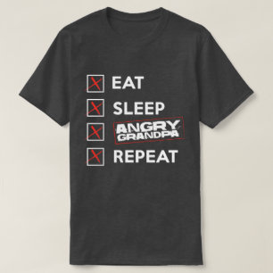 Mangez le T-shirt fâché de mémorial de répéti