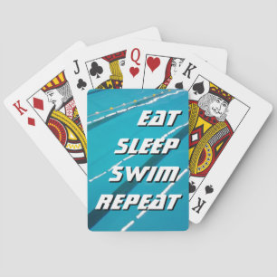 MANGEZ les cartes de jeu de piscine de RÉPÉTITION