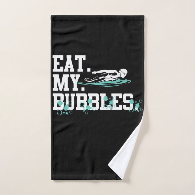 Mangez Mes Bulles Amusante Nage Cadeau Conception  (Serviette à main)