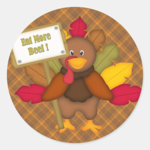 Mangez Plus De Boeuf Sticker Thanksgiving