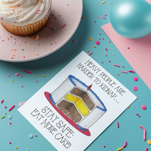 Mangez Plus De Gâteau Carte Postale Inspirante (Créateur téléchargé)