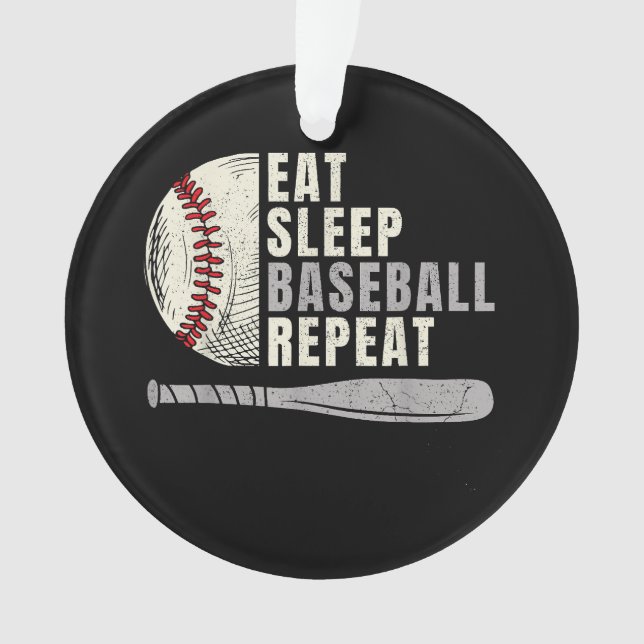Mangez Sleep Baseball Répéter Funny Baseball Playe (devant)