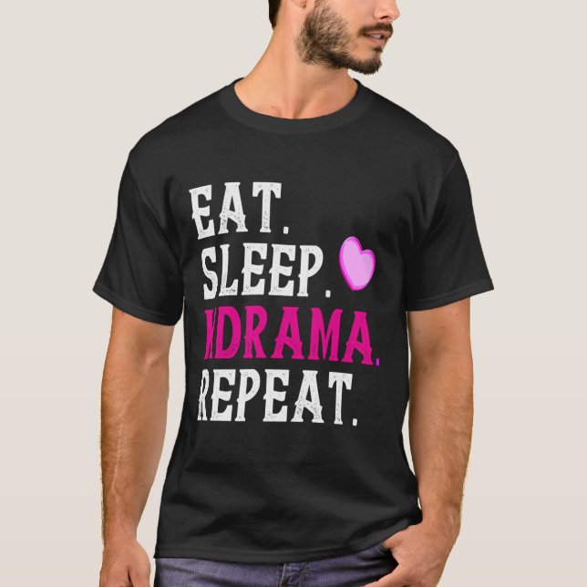 Mangez Sleep Kdrama Répéter Sweat - shirt à capuch (Devant)