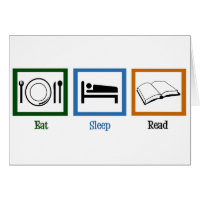 Mangez Sleep Lire Livres Drôle Carte de ver de liv