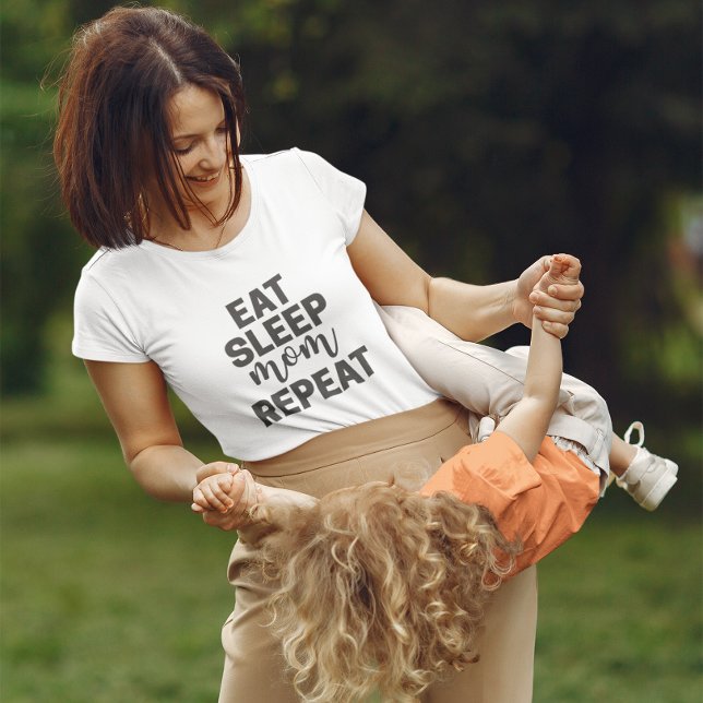Mangez Sleep Maman Repeat - Cadeau TShirt pour Mam (Créateur téléchargé)