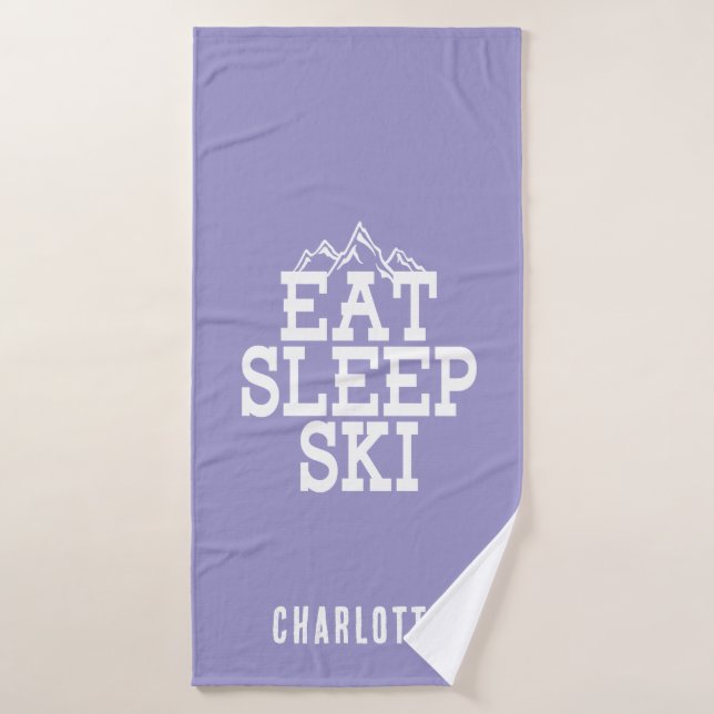 Mangez Sleep Ski Hiver Sports Nouveauté (Serviette de bain)