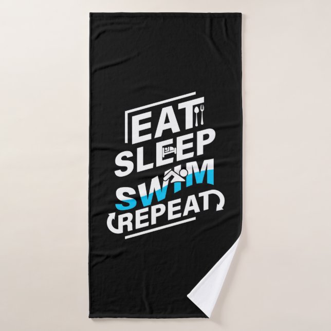 Mangez Sleep Swim (Serviette de bain)