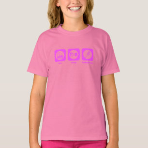 Mangez. Sommeil. Badminton. T-shirt
