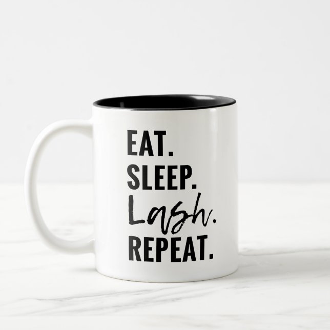 Mangez. Sommeil. Mèche. Répétez la TASSE (Gauche)