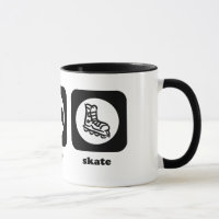 Mangez. Sommeil. Patin. Tasse