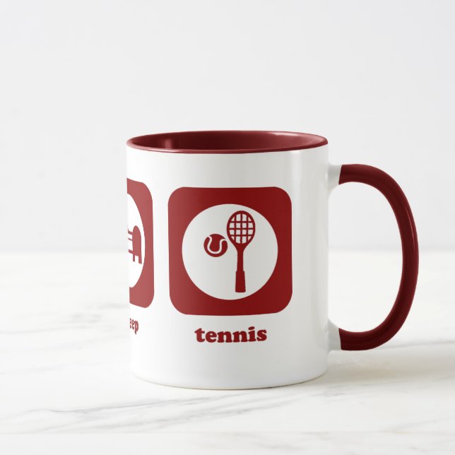 Mangez. Sommeil. Tennis. Tasse (Droite)