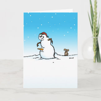 Mangez vos carottes Roude Snowman Blond Carte inté