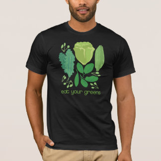 Mangez votre T-shirt de laitue mélangé par verts
