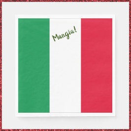 Mangia! Italienische Flagge Serviette