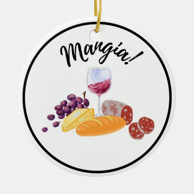 Mangia Weihnachtsdekoration Keramik Ornament (Vorne)