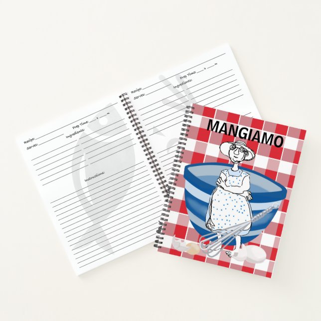 Mangiamo Italienisch Nonna Recipes Notizbuch (Innenseite)
