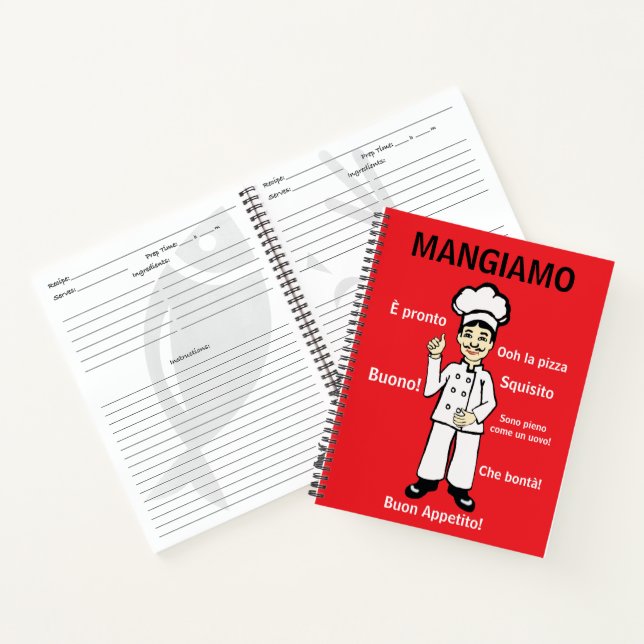 Mangiamo Italienische Lieblingsrezepte Notizbuch (Innenseite)