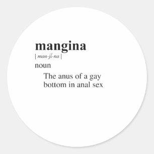 MANGINA RUNDER AUFKLEBER