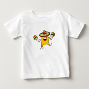 Mango als Musiker mit Maraca Baby T-shirt