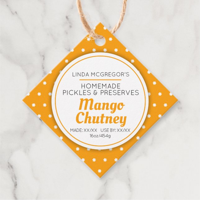 Mango chutney orange confiture étiquette produit (Devant)