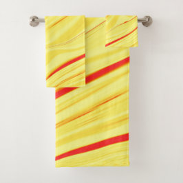 Mango-Creme, mit gekrümmtem Rot oder korallenförmi Badhandtuch Set