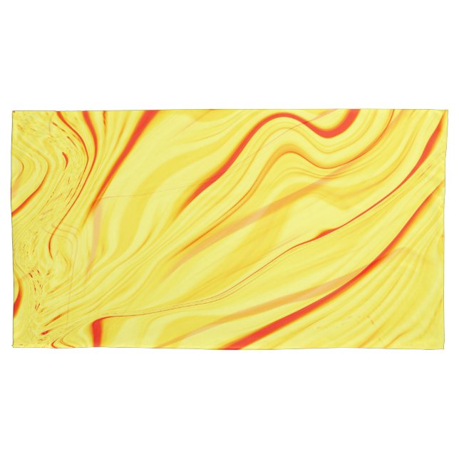 Mango-Creme, mit gekrümmtem Rot oder korallenförmi Kissenbezug (Vorderseite-Links)
