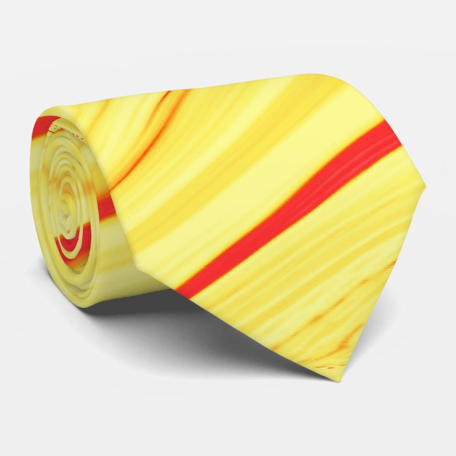 Mango-Creme, mit gekrümmtem Rot oder korallenförmi Krawatte (Gerollt)