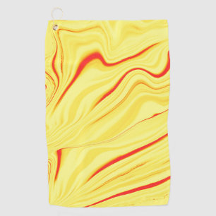 Mango-Creme mit rotem oder korallengewölbtem Schla Golfhandtuch