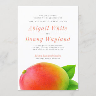 Mango d'été Mariage Invitation de célébration