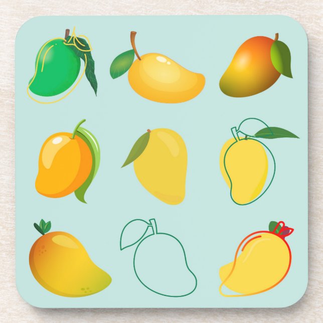 Mango Frisch Getränkeuntersetzer (Vorderseite)