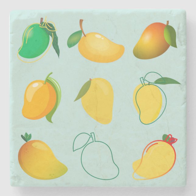 Mango Frisch Steinuntersetzer (Vorderseite)
