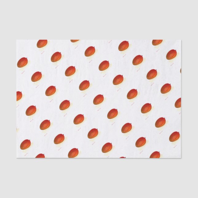 Mango Frucht Aquarell Chic Food Tropical Pattern Seidenpapier (Vorderseite)