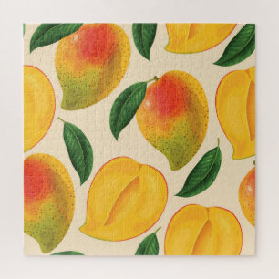 Mango Frucht Nahtloses Muster