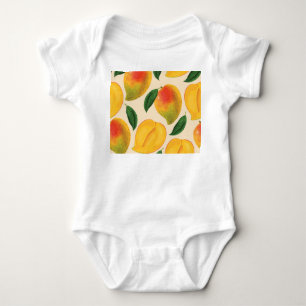 Mango Frucht Nahtloses Muster Baby Strampler